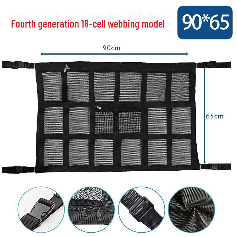 Car Roof & Mesh Pocket Storage Net for Luggage
