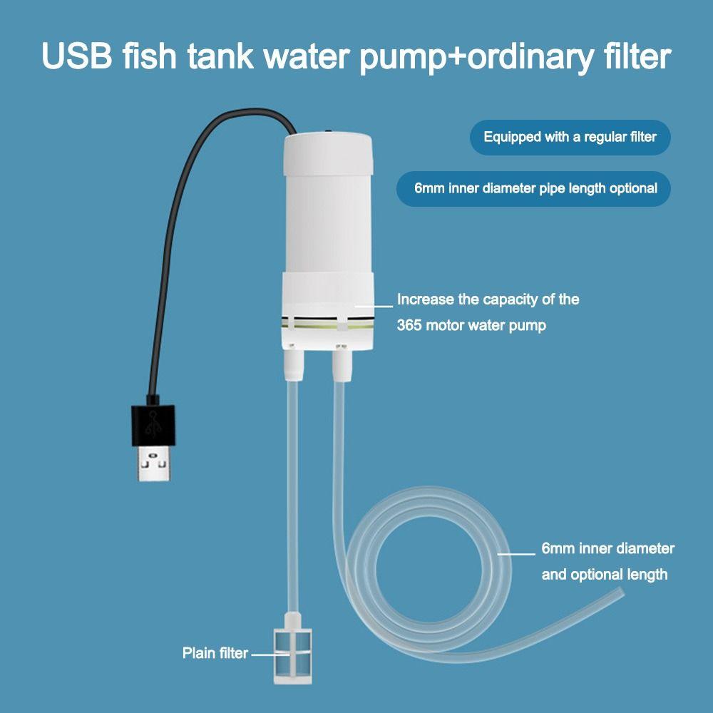 New USB Fish Tank Water Changer Mini 5V 2A Electric Suction Plus Drainer Aquarium Water Changing Tool