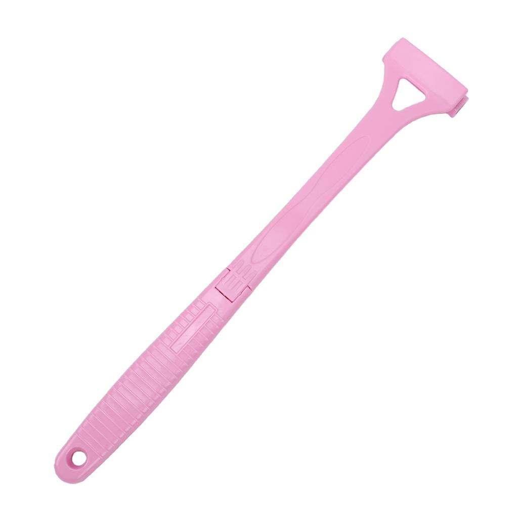 Rückenhaar-Trimmer Manuelles Rasieren Ergonomischer Langer Griff Rückenhaar-Entferner mit 8 Trimmerköpfen für Männer Rosa