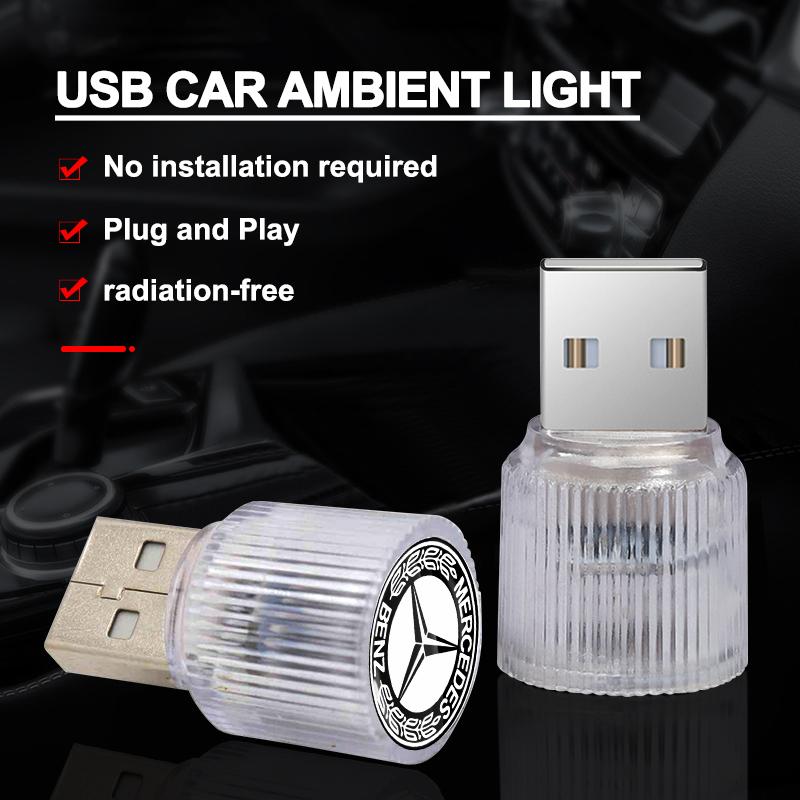 USB LED Car Light Auto Interior Atmosphere Light Car accessories For Mercedes-Benz AMG C500 C200 C300 A B C E GLA CLA GLK GL ML GLE W204 W205 W203 W11