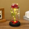 Artificial Flowers LED Red Rose Creative Valentine's Day Mother's Day Gift Rose Light Foil Flower in Cover with Stand Light