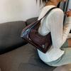 Glänzende Leder-Achseltaschen für Damen Designer-Modetaschen solide Umhängetaschen Damentaschen