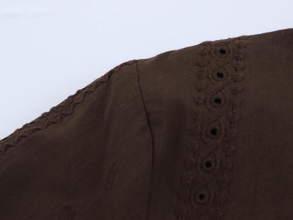 Spring 2025 Women's European & American Style Embroidered Hollow Shirt