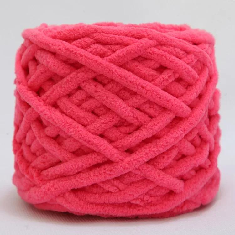 100g/ball Chenille Knitting Yarn Soft Ice Strip Line Cotton Yarn DIY Wool Yarn for Hand Knitting Scarf Thick Wool Wholesale