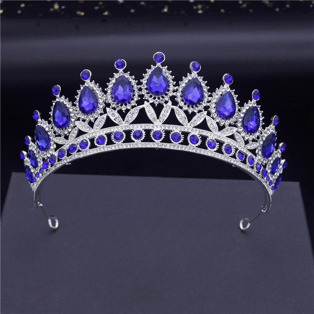 Baroque Wedding Crown Royal Queen Bridal Tiaras Hair Jewelry Pageant Party Birthday Head Accessories Girls Bride Headdress