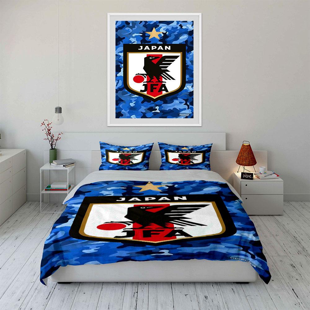 Blue camouflage with bird. Bedding sets Duvet cover sets Duvet covers Pillowcases(1 * Duvet Cover 2 * Pillowcases without duvet insert)
