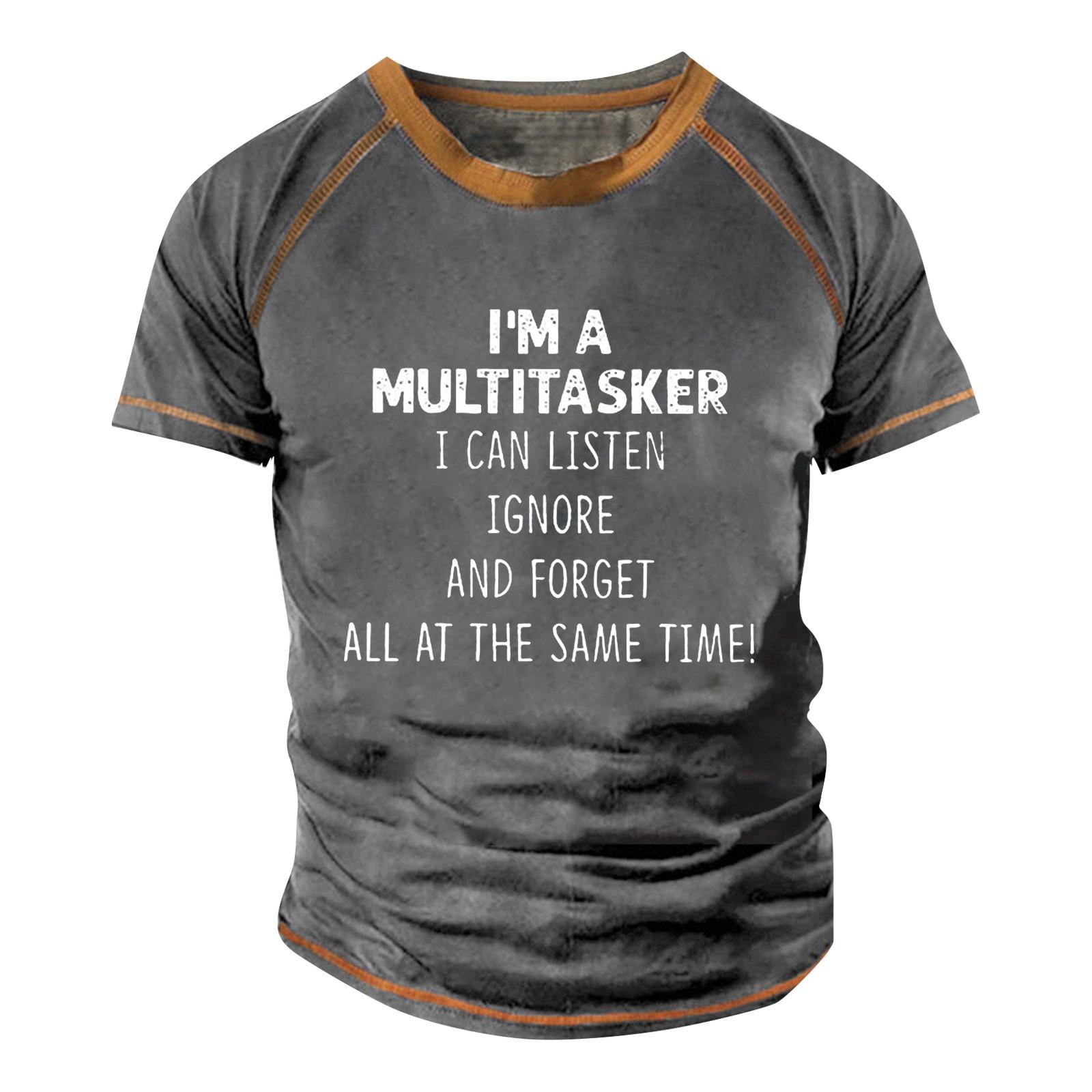 

Мужская футболка реглан в стиле ретро с коротким рукавом и круглым вырезом с буквенным принтом, топы XXXL серый