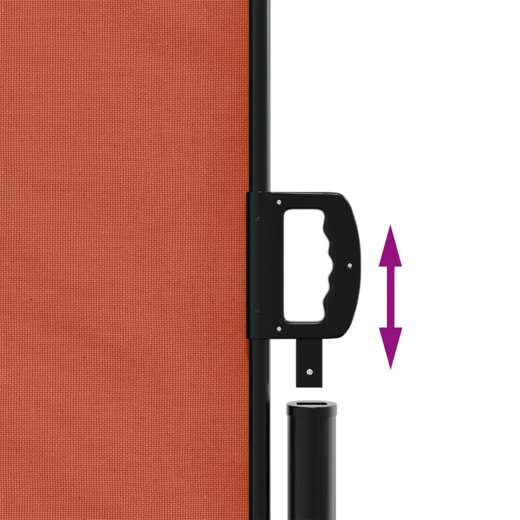 Retractable Side Awning Terracotta Red 200 X 1000 Cm