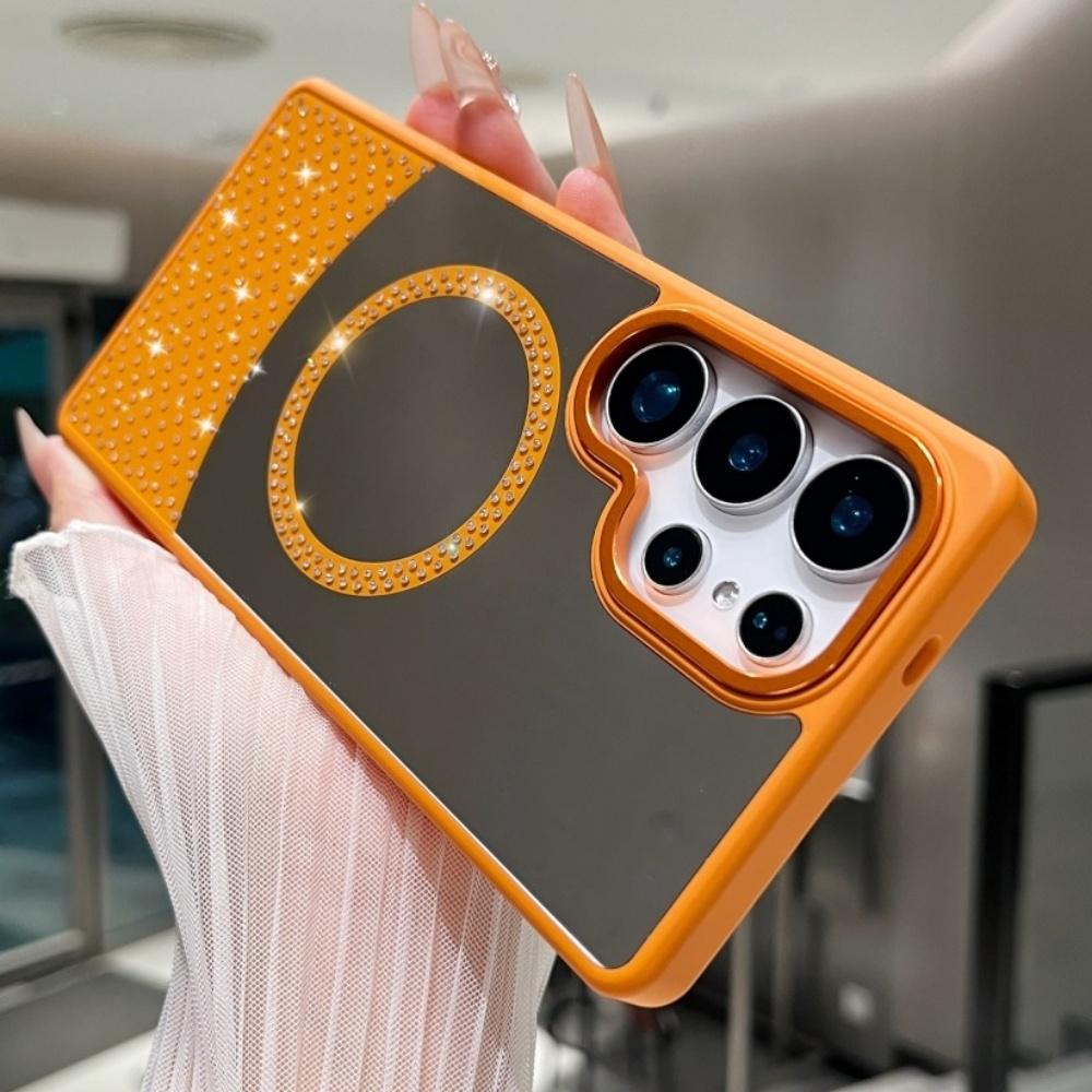 Stylish Flash Diamond Colored Mirror Magnetic Case for Samsung S25 S26 S23 S22 S24 Ultra Plus FE A55 A56 A35 A25 A15 A26 Cover