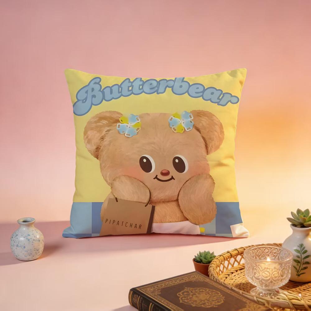 Popular BButter Bearable Cushion Cover Premium SkinFriendly Pillow Case MultiPurpose for Home Office Travel