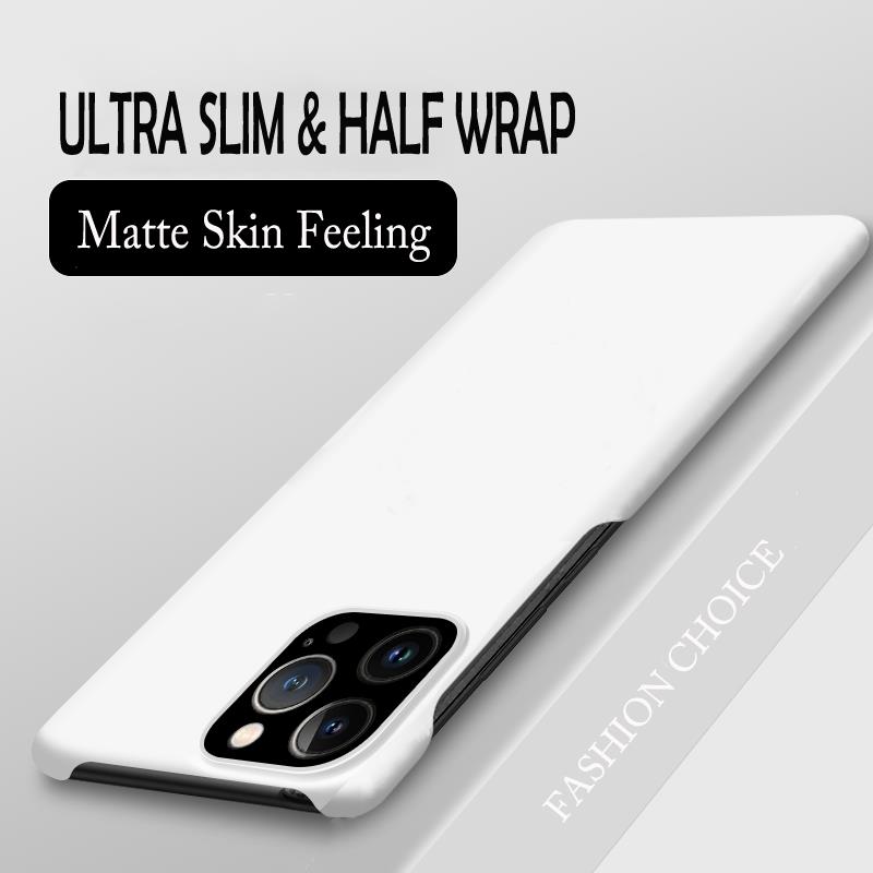 Hard PC For iPhone 15 16 16e Shockproof Cover Ultra Slim Matte Case For APPLE iPhone 16 15 Pro Max Plus Half Wrap Covers