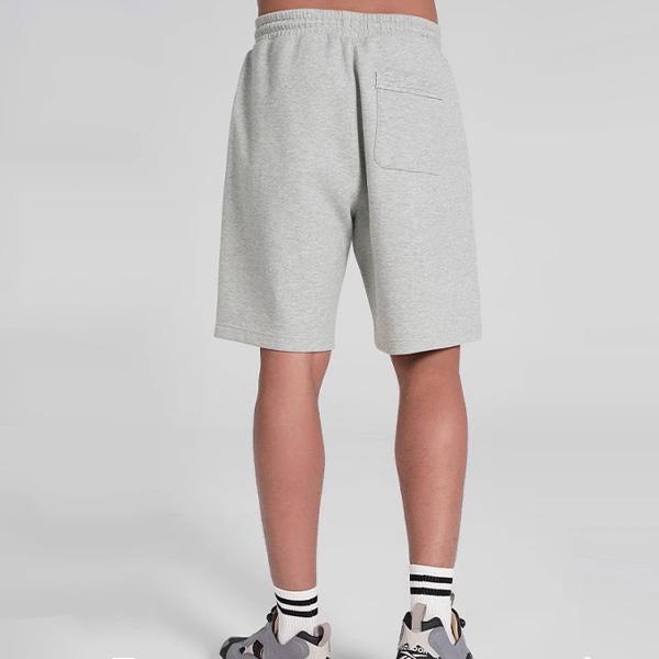 Reebok Solid Color Lace-Up Knitted Casual Shorts Unisex shorts Gray 24SRC607UGG3