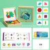 Magnetisches Holzmusterbausteine Set STEM Geometrie Lernspielzeug Für Kinder 4-8, Pädagogisches Puzzle Mit Aktivitätskarten