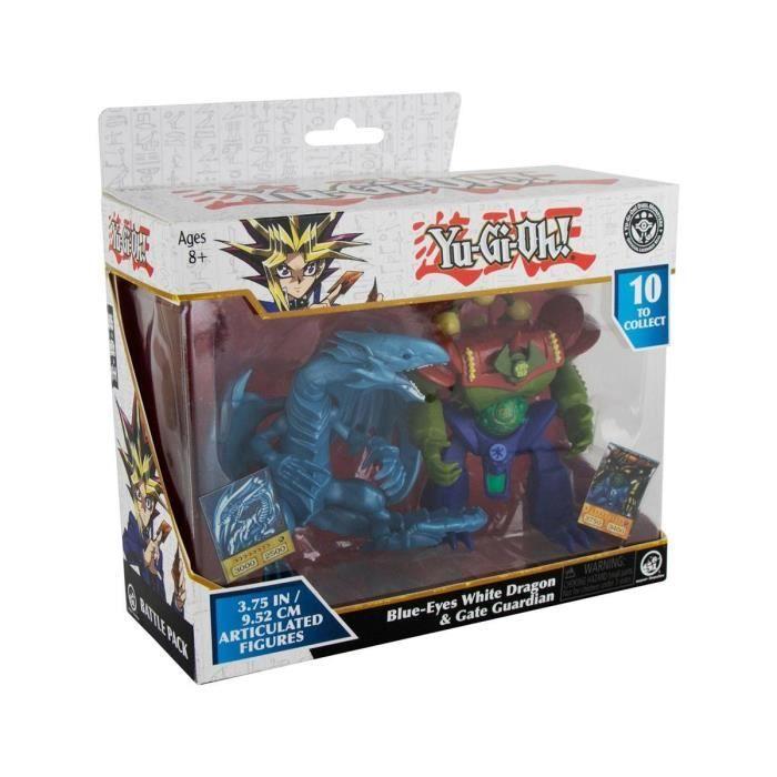 Figurine - BOTI - Blue-Eyes White Dragon & Gate Guardian - Pack De 2 - 10 Cm