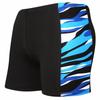 Men's Plus Size Milk Silk Flat Leg Swim Trunks - Fashion Print for Resort and Beach Wear