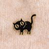 Jolie Broche Émail Chat Noir Dessin Animé Broches Pins Badges sur Sac à Dos Accessoires Vêtements Bijoux Drôles Cadeaux Amis