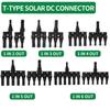 1/5/20/100 Pcs  Photovoltaic Solar T Connector T-Type 2/3/4/5 Branch Male And Female Battery Module Panel PV Plug wire
