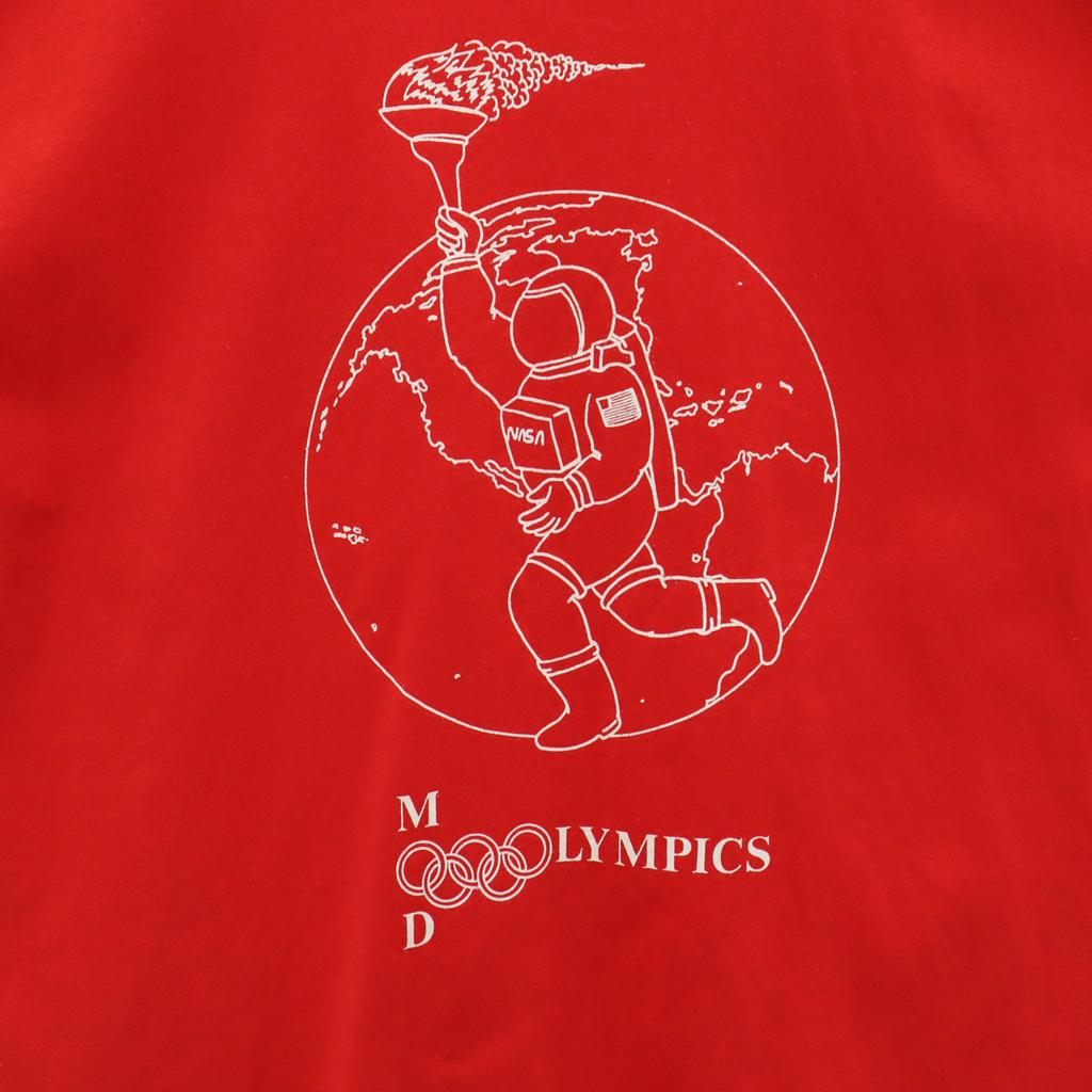 HANES Lata 90. Wyprodukowano w USA Stary olimpijski T-shirt z krótkim rękawem XL Pojedynczy szew Męski Używany