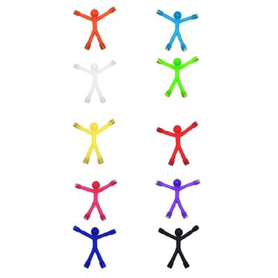 10 Pcs Small Magnetic People Colorful Magnets Fridge Humanoid Magnets Flexible Magnets for Office