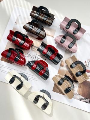 Mode Handtasche Styling Haaraccessoires Große Haarspangen für Dickes Dünnes Haar Starker Halt Rutschfester Griff Bananen-Haarspange für Frauen