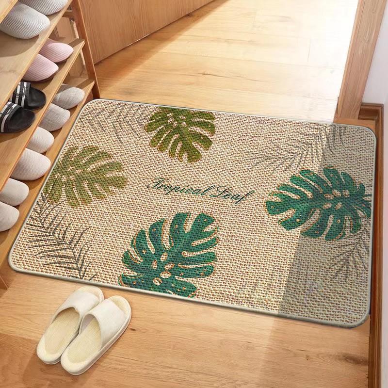 

Льняной ковер, Противоскользящие резиновые ножки, Впитывающие накладки 40*60cm