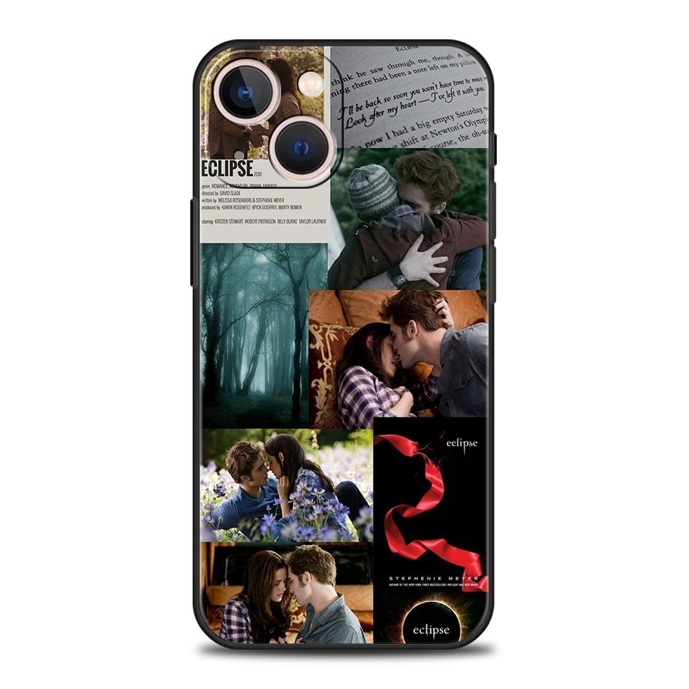 Luxury Phone Case For Apple iPhone 11 15 14 Pro MAX 12 13 7 8 Plus X XR XS MAX SE Silicone Black Cover Funda Twilight Saga