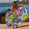 Classic T-Tamagotchi Cut Friend Game Microfiber Printed Beach Towel Mountain Climbing Yoga Beach Running Absorbent Soft Towel