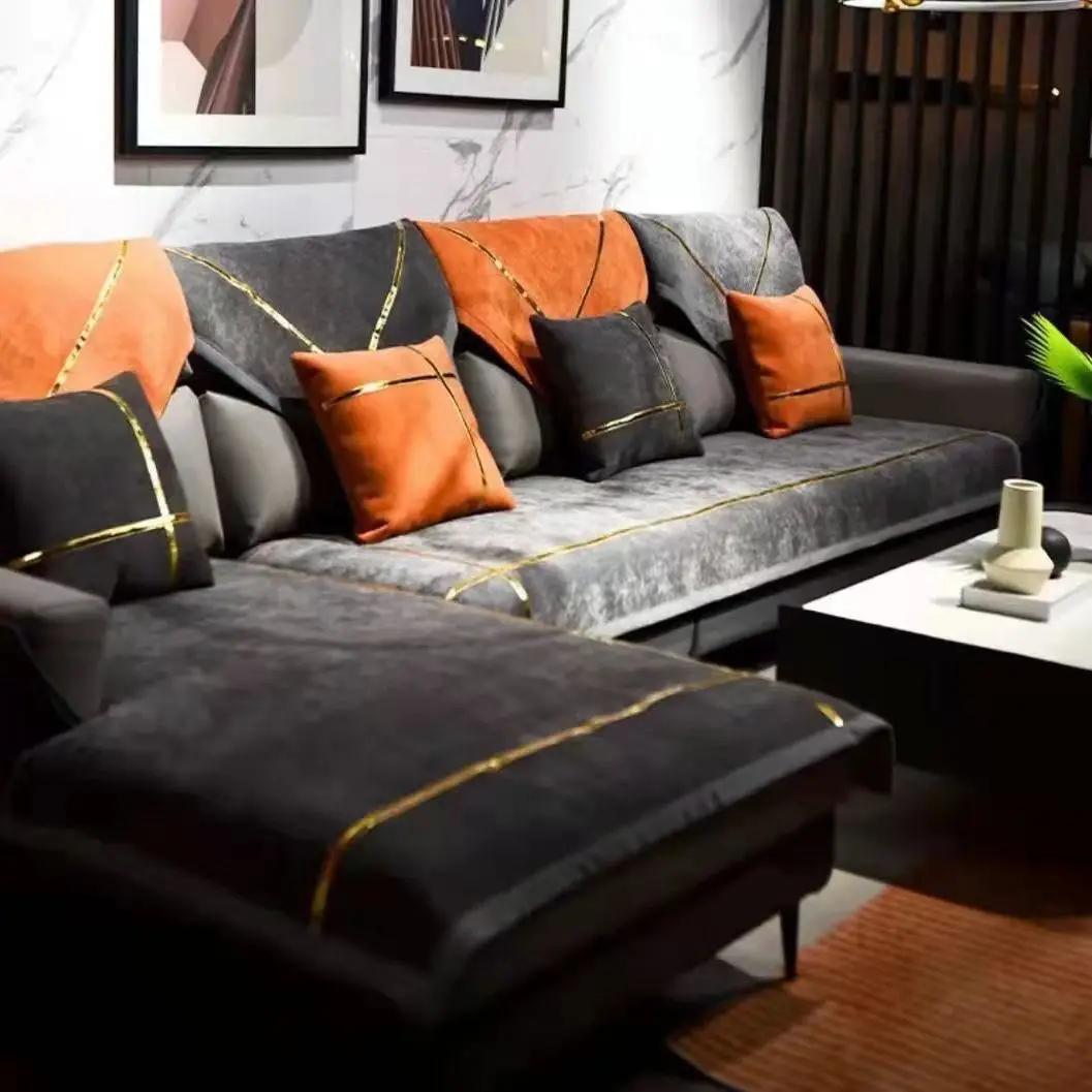 

Высококачественный чехол для дивана из синели, чехол для сиденья, чехол для подушки, толстый жаккардовый однотонный мягкий чехол для дивана, полотенце, чехлы, защита для мебели 70x70cm 1pcs