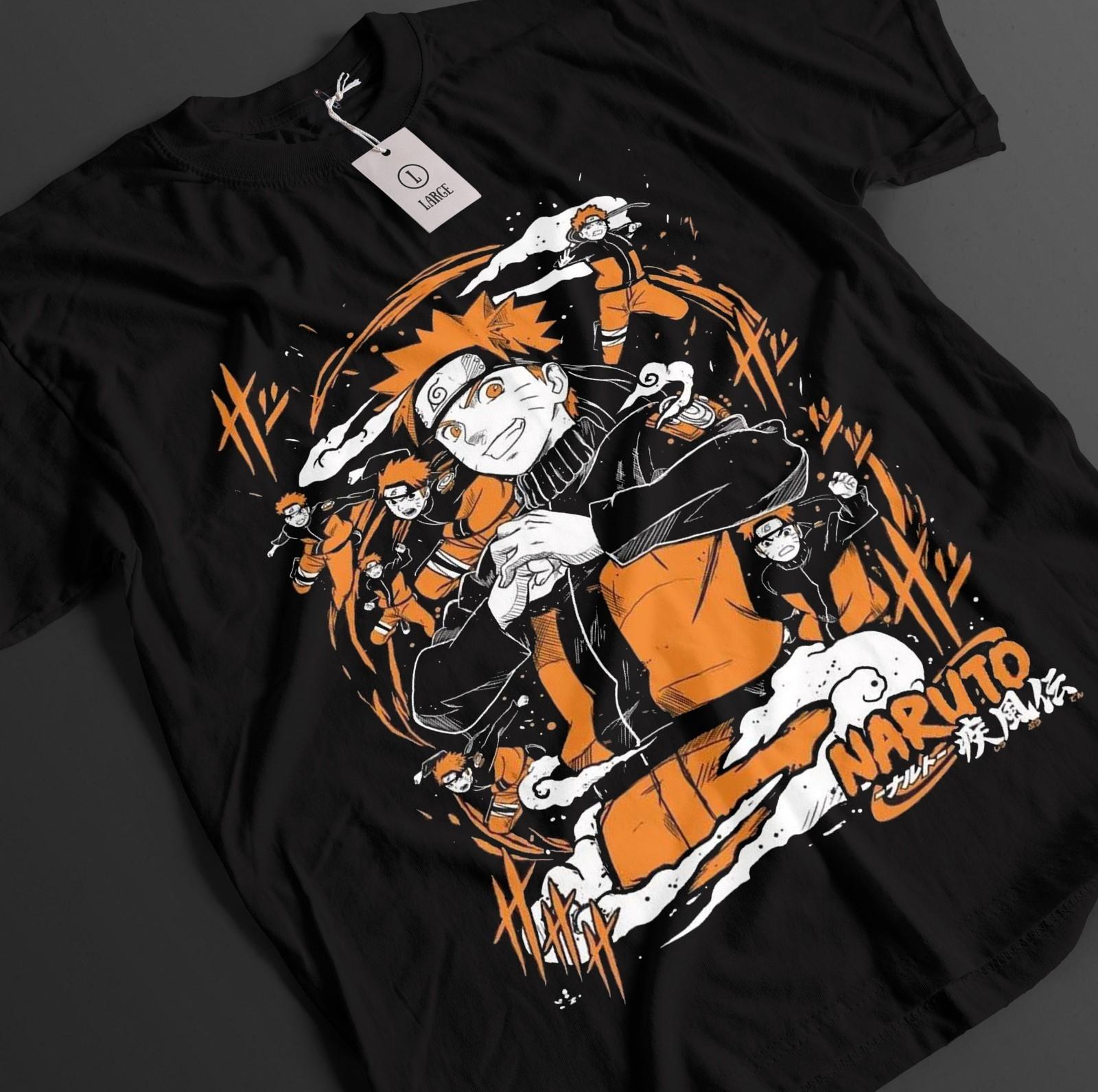 

Naruto Shirt Kurama T-Shirt Mens Womens Tees Top Uzumaki Tshirt Anime Minato Top Boruto Unisex Tee L