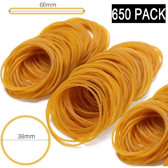 AMUU Rubber Bands Small 650 Pcs Size16 Rubber Bands 38mm #16 Rubber Band for Office Supplies School Home Elastic Band