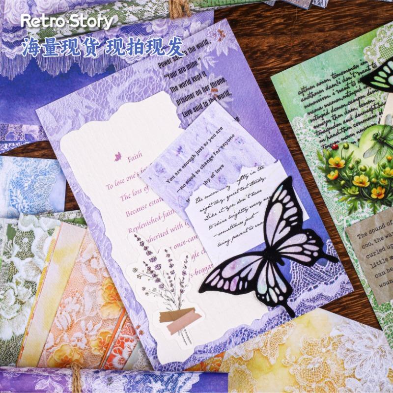 Retro Lace Self Adhesive Decorative Paper For Journal Scrapbooking Decoration