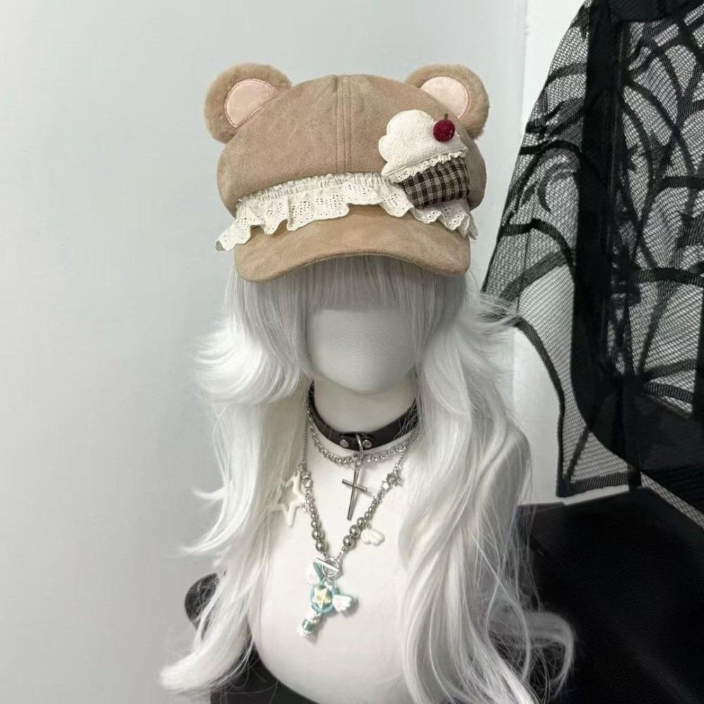 3D Cat Ears Cake Cat Ears Cap Lightweight Cat Ear Cap New Newsboy Cap Party Wear