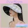 Summer Rainbow Gradient Shell Hat With Wide Brim Sunshade For Women And Beach Style