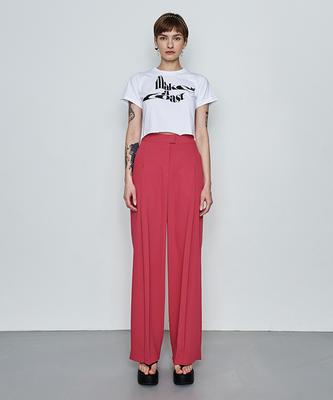 MAKE A TOAST Wide Slacks Pink