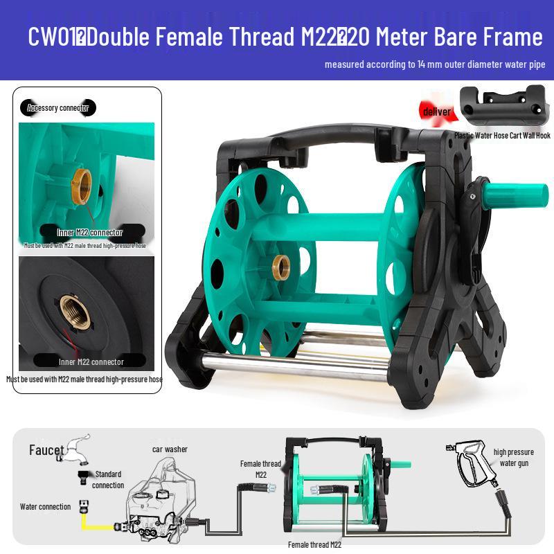 Катушка для шланга высокого давления для автомойки, стойка для хранения и ретрактор