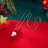 2025 Cute Christmas Snowman Resin Pendant Necklace for Women Cartoon Hat Snow Bell Sweater Chain New Year Party Jewelry Gift