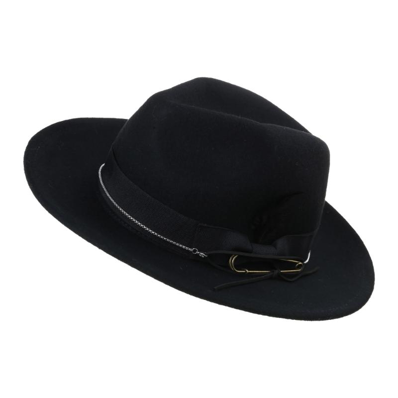 Chapéu Homburg de Lã Chapéu Exótico para Mulheres Homens Adereços para Fotos Western para Homens Mulheres Uso Unissex Chapelaria