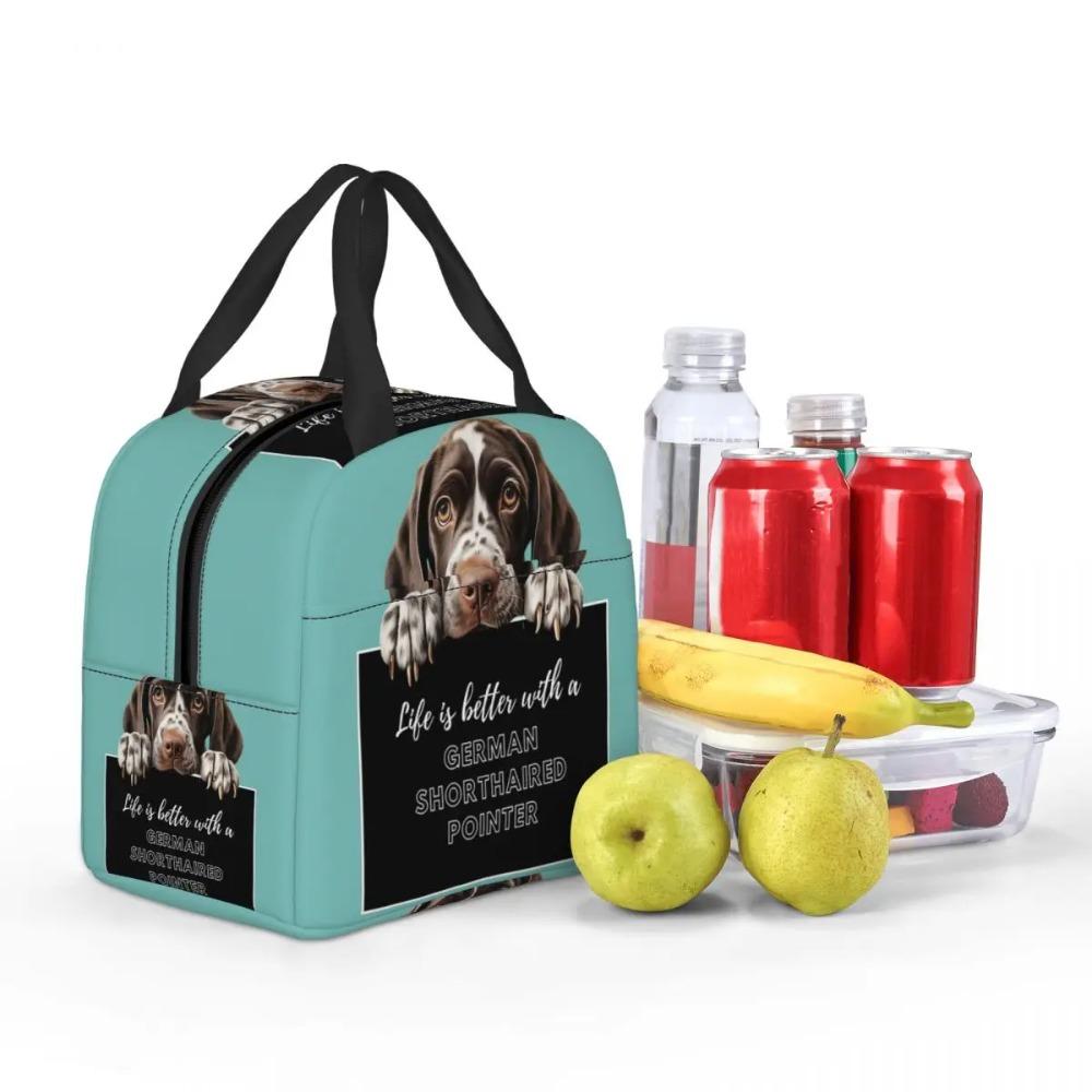 Life Is Better With A German Shorthaired Pointer Dog Insulated Lunch Bag for Women Leakproof Food Boxes Thermal Lunch Box Tote