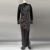 European and American Studded Bandage Long Sleeve Evening Gown - Slim Fit Socialite Party Dress
