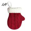 Winter Home Ornament Mini Knitted Christmas Mitten Ornaments Xmas Glove Hanging Decor Festive Tableware Flatware Decorative Keychain Accessory