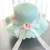 Solid Color Sun Hat Floral Style Fisherman Hat Trend Straw Hat Small Bag Set  Fashion Accessory