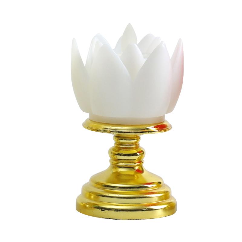 

Светодиодный светильник Lotus на батарейках, цветной, мягкий, естественный свет, буддийские лампы, молитвенные мерцающие светодиодные свечи, чайная лампа, украшение храма белый