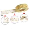 2m Gold Musical Notes and Star Satin Ribbon for Christmas Tree and Gift Decoration