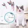 Buyter Interactive Cat Toy Electric Rotating Butterfly Turntable Puzzle Pet Tease Pole (Green)
