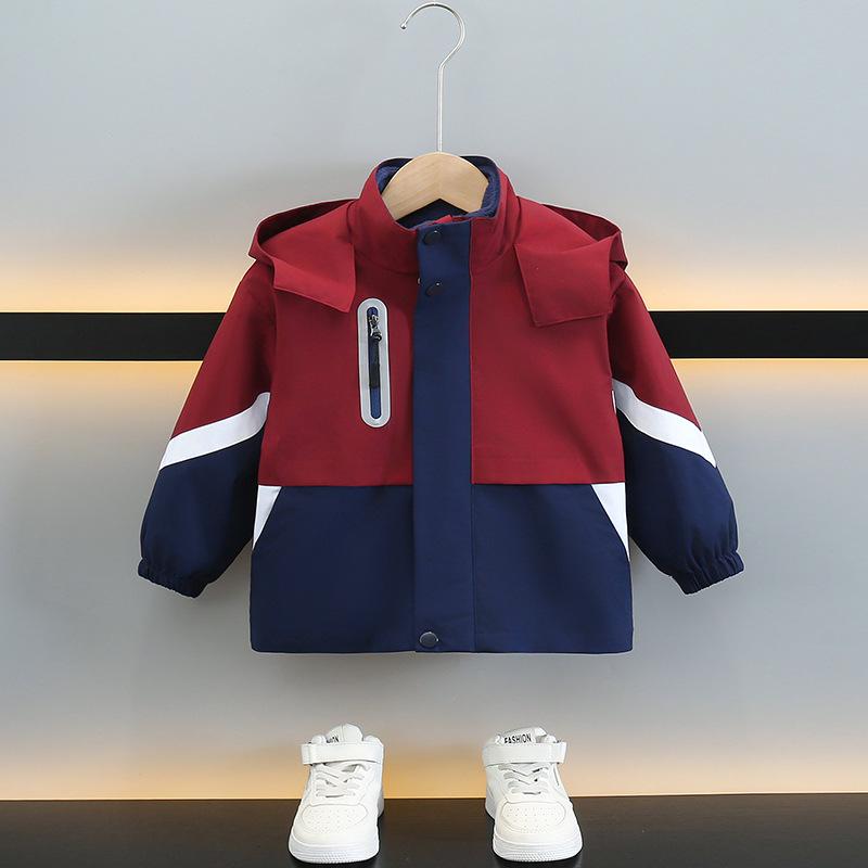 Boys' Colorblock Windbreaker – 3-in-1 Jacket for Spring & Autumn – Cool & Trendy Outerwear