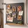 Creative Christmas Tree Decorations Arch Wooden Fridge Magnet Set, Holiday Window Frame 3D Printed Festive Magnets Magnetic Decor for Refrigerator