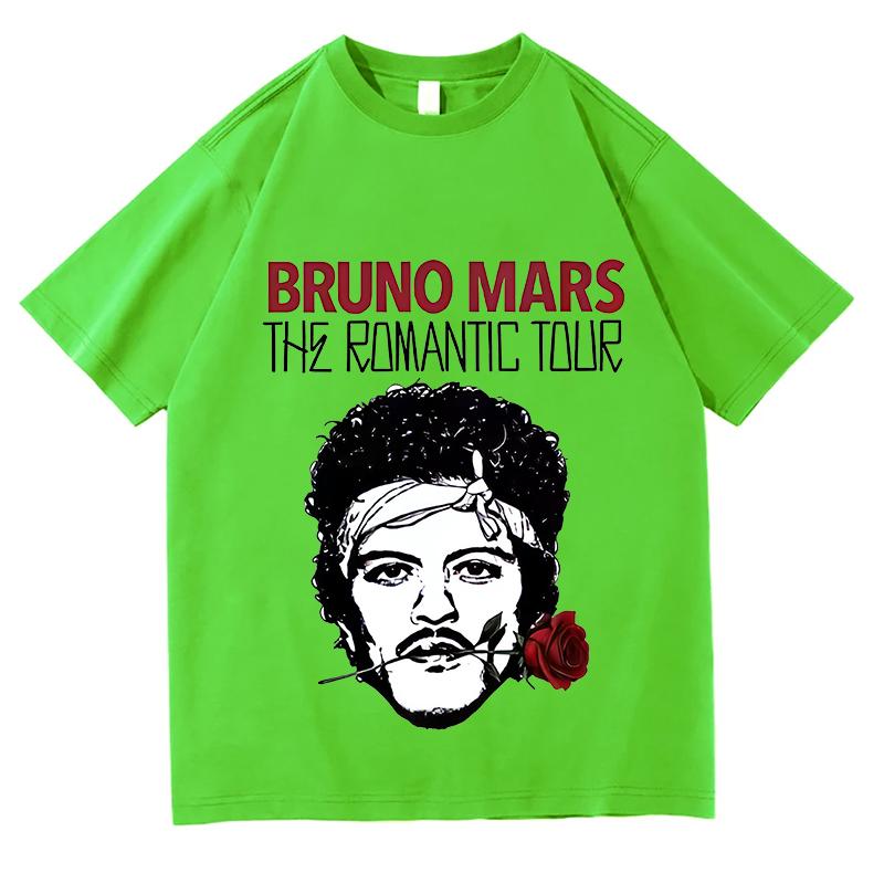 Bruno Mars The RoUnisextic Tour Graphic Tees Summer Cotton Short Sleeve Tshirts Casual Loose Oneck Fashion Tshirts Print Clothing