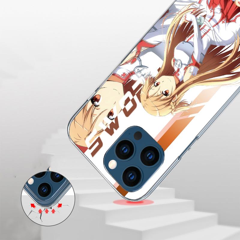 Anime Sword Art Online SAO Phone Case For iPhone 17 Air 16 Pro Max 16E 15 + 14 Plus 11 12 13 Mini 7 8 SE Gift Print Cover Fundas