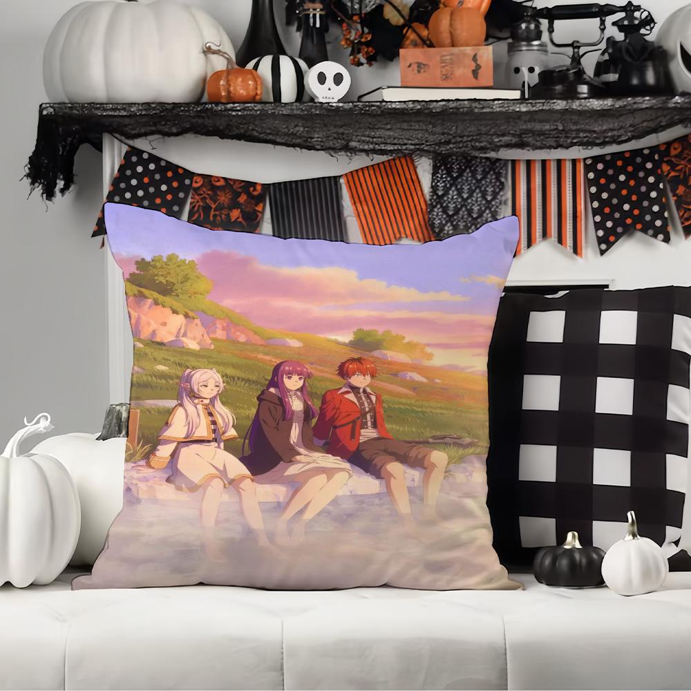 A-Adventure cartoon F-Frieren  Pillow Case Office Cushions Suitable For Sofa Car Bedroom Decorative Cushion Cover