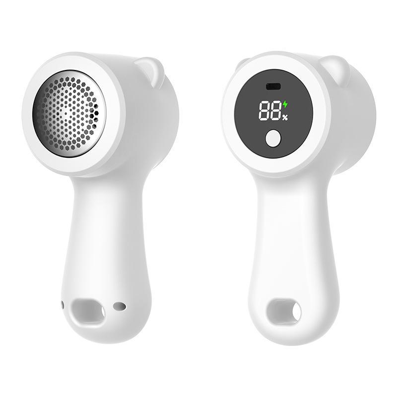 IQ Bear Hairball Trimmer: Rechargeable, Portable 2-in-1 Hair Remover with Digital Display for Household Use